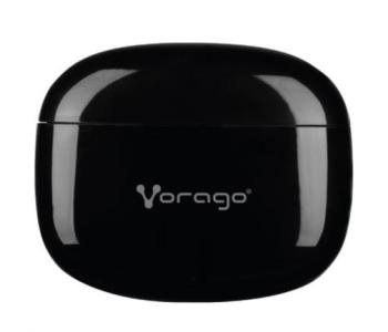 Audífono Vorago ESB-202 Bluetooth 5.3 Manos Libres 4.5 Horas Control Táctil Negro