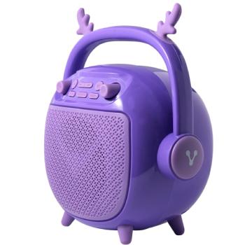 Bocina Vorago BSP-205 Bluetooth MSD/USB/3.5mm Microfono con Modos de Voz Color Purpura