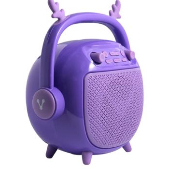 BOCINA VORAGO BSP-205 BLUETOOTH MSD / USB / 3.5MM MICROFONO CON MODOS DE VOZ COLOR PURPURA