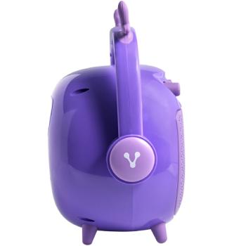 BOCINA VORAGO BSP-205 BLUETOOTH MSD / USB / 3.5MM MICROFONO CON MODOS DE VOZ COLOR PURPURA