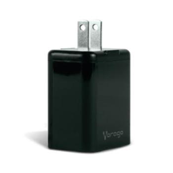 Cargador Vorago Quick Charge AU-350 para Pared 3.0A PD 20W USB A-C Color Negro