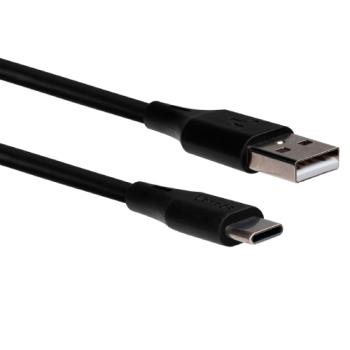 CABLE VORAGO CAB-C01B USB-TIPO C 1 METRO CARGA RAPIDA NEGRO