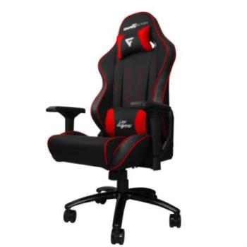 Silla Game Factor CGC600 Tela Reclinable con Descansa Brazos 4D Estrella Metálica Color Rojo-Negro