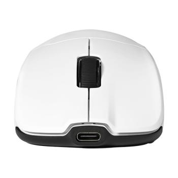 Mouse Game Factor MOW800 Inalambrico Wireless 2.4G BT Pixart 3395 26.000 DPI 4K HZ Base RGB Ultra Ligero 56G Blanco