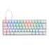 Teclado Mecánico Game Factor KBG560 RGB Teclas Extras Pink Red Intercambiables Red Switch USB Color Blanco