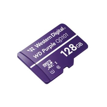 Memoria Micro SD Western Digital Purple WDD128G1P0C128 GB Micro SC QD101- 1UHS Clase 10 para videovigilancia.