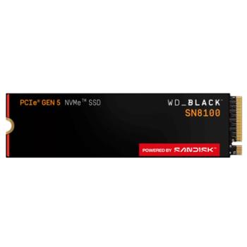 Unidad de Estado Solido Western Digital Interno de 1TB Black SN8100 NVMe M.2 Gen5 Lectura/Escritura
