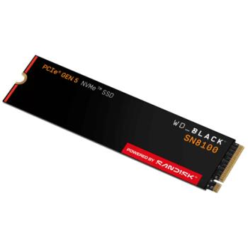 Unidad de Estado Solido Western Digital Interno de 1TB Black SN8100 NVMe M.2 Gen5 Lectura/Escritura