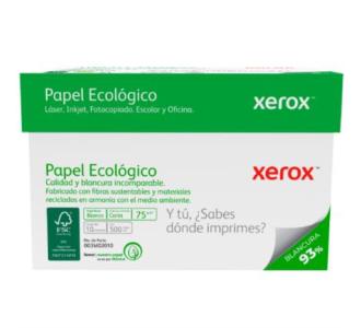 Papel Cortado Xerox Bond Ecológico Carta Verde 75gr 93% Blancura C/5000 Hojas