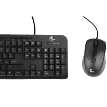 Combo teclado multimedia y mouse español cableados XTech XTK-301S - Color Negro