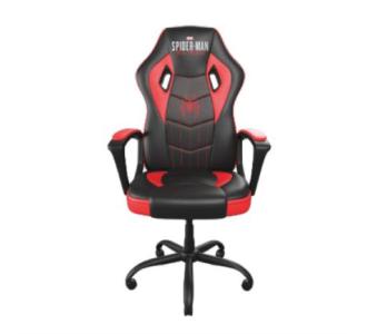 Silla Gamer XTech Soporta hasta 120kg  de PU y PVC con Respaldo Alto Marvel Spider-Man Negra/Rojo