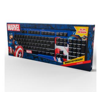 Teclado XTech Full Size Capitan America Marvel XTech XTK-M401CA - Teclas multimedia - EspaÃ±ol - Conexion USB