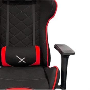 Silla Gamer Xzeal XZ25 Tela Foam Reclinable 180° Base metal Piston clase 4 150Kgs Brazos4D Negro-Rojo