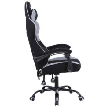 Silla Gamer Xzeal XZ20 Tela Foam Reclinable 140° Base de Metal Piston Clase 3 115Kgs Brazos Fijos Negro-Gris