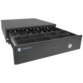 Cajón De Dinero Hostech HT-300 4 Billetes 8 Monedas Cable RJ11 Metalico con microswitch Negro