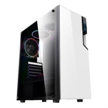 Gabinete Gaming Xzeal XZ130 ATX 3 Ventiladores 2 con RGB USB Color Blanco