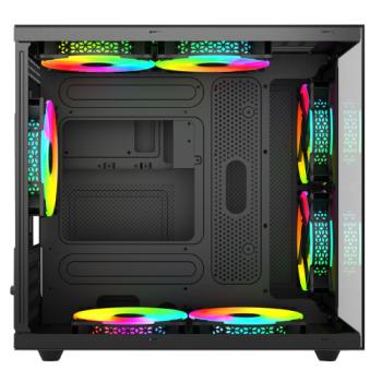 Gabinete Xzeal Cubo M-ATX/ITX Negro 3 Ventiladores ARGB