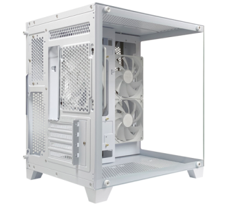 Gabinete Xzeal Panzer II Cubo M-ATX/ITX 2xUSB1.0 + 1x USB3.0 + 3.5 mm + 3 Fans ARGB Blanco