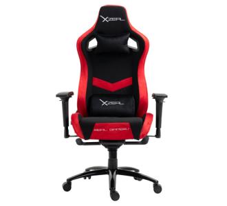 Silla Gamer Xzeal XZ50 Tela Foam alta densidad Mecanismo Rana Reclinable 180 grados Base de Metal Piston clase 4 150 Kg Brazos 4D Roja