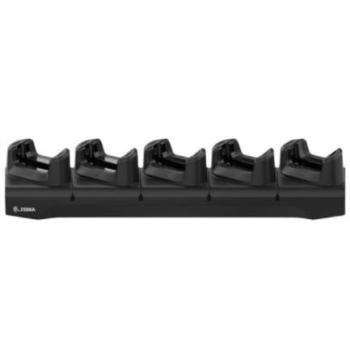 Cuna de 5 ranuras Zebra para TC22/TC27 (cunas incluidas) Soporta el dispositivo con mango de arranque/gatillo despu?s de retirar la cu?a. Fuente - Cable CC y Cable de l?nea CA se venden por separado (PWR-BGA12V108W0WW y CBL-DC-381A1-01)