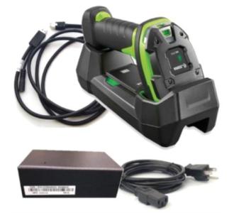 Escaner Industrial Zebra Inalambrico DS3678-XR 1D/2D (Lectura Extendida de hasta 32m) Rugged con Motor Vibrador incluye  Cable USB (CBA-U42-S07PAR) Cuna (STB3678-C100F3WW)  Fuente (PWR-BGA12V50W0WW) Cable corriente (23844-00-00R)