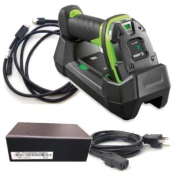 Escaner Industrial Zebra Inalambrico DS3678-XR 1D/2D (Lectura Extendida de hasta 32m) Rugged con Motor Vibrador incluye  Cable USB (CBA-U42-S07PAR) Cuna (STB3678-C100F3WW)  Fuente (PWR-BGA12V50W0WW) Cable corriente (23844-00-00R)