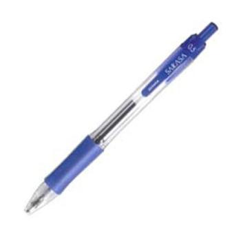 Bolígrafo Zebra Sarasa Retráctil Punto Fino 0.5mm Tinta Gel Color Azul C/12 Pzas