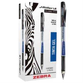 Bolígrafo Zebra J-Roller LE Punto Fino 0.5mm Tinta Gel Color Negro C/12 Pzas