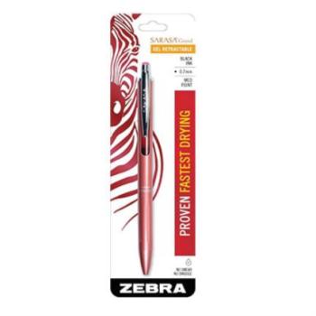 Bolígrafo Zebra Rollerball Punto Mediano 0.7mm Tinta Gel Sarasa Grand Rosa