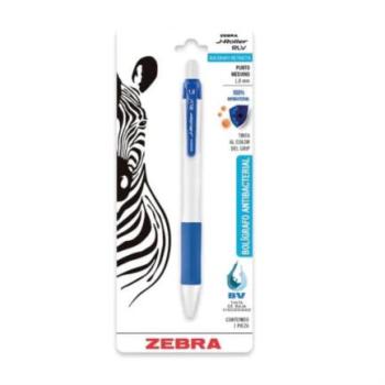 Bolígrafo Zebra Antimicrobial Retráctil J-Roller RLV Azul