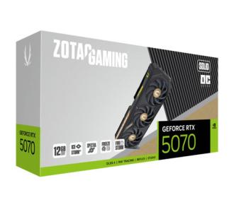 Tarjeta de Video Zotac Gaming Solid OC GeForce RTX5070 OC 12GB RGB Triple Fan GDDR7 192-bit PCIe 5.0 x16 1xHDMI 3xDP