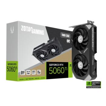 Tarjeta de Video Zotac NVIDIA GeForce RTX 5060 Ti 8GB Twin Edge OC 8GB 128-bit GDDR7 PCI Express x8 5.0